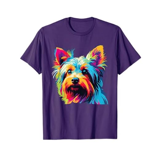 Watercolor Colorful Australian Silky Terrier Dog T-Shirt