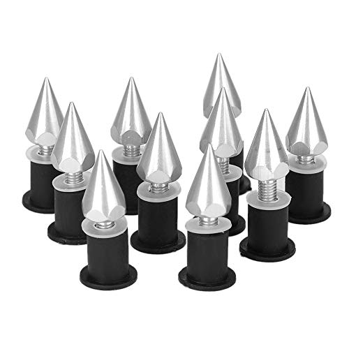 Windshield Spike Set, CNC Aluminum Alloy Windshield Wind Screen Spike M5 Screws Nuts Motorcycle Modification Accessories For Sports Car Off Road Vehicles Scooters (Silver)