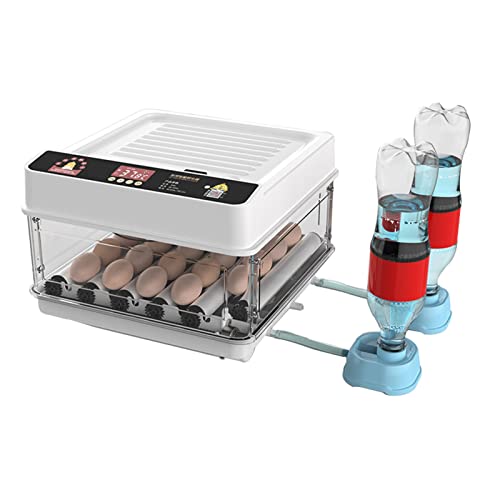 AJLDN Brutmaschine Vollautomatisch Hühner 24 Eier Brutgerät, Eier Inkubator mit automatischem Eierwender, Feuchtigkeits…