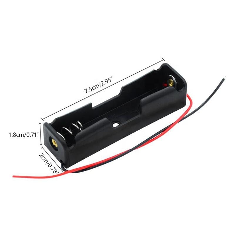 Image of Pack of 5 18650 Battery Holder Single Battery holder with Wire Leads for lithium battery