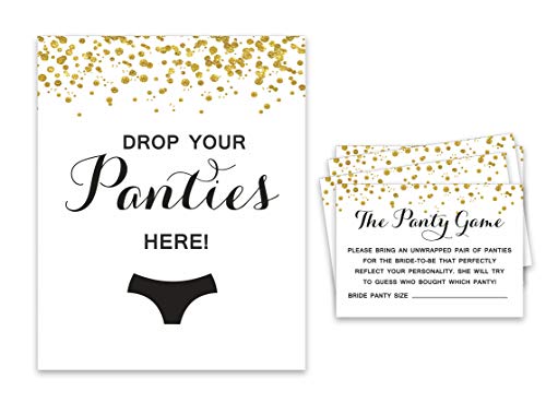 Jeu de culotte bachelorette pour animer une soirée entre filles avec confettis dorés