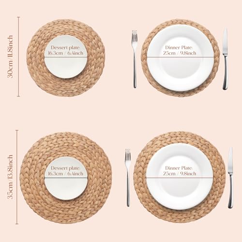 Yangqihome 6 Pack, Round Woven Placemats thumb #5