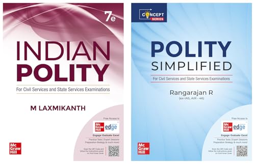 Image of Indian Polity UPSC Book Combo (Set of 2 Books) | Indian Polity - M. Laxmikanth + Polity Simplified - Rangarajan R. | Civil Services Exam| State Administrative Exams