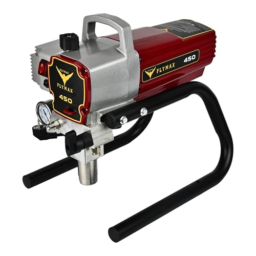 Image of Hyco Label FLYMAX R-450 Airless Paint Sprayer, 2000W, 3000PSI, Commercial Electric Spraying Machine with Accessories Made in Taiwan, Multi