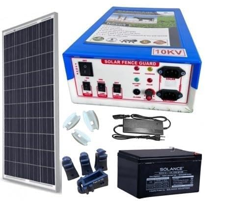 Solar Fencing Set 50 Bigha10kv Zatka,jhatka Machine Set(Machine,12 ah Battery, 40w Solar Panel, Cables Accessories)-image-8