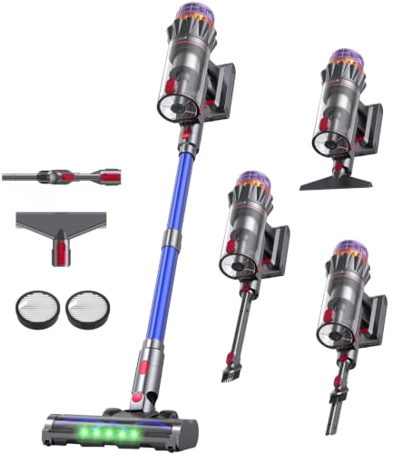 Image of Cordless Vacuum Cleaner, 600W /55Kpa 70mins Stick Vacuum with Anti-Tangle Brush&Touch Screen,6-in-1 Vacuum Cleaners for Home,Hardwood Floors,Pet Hair,Carpet