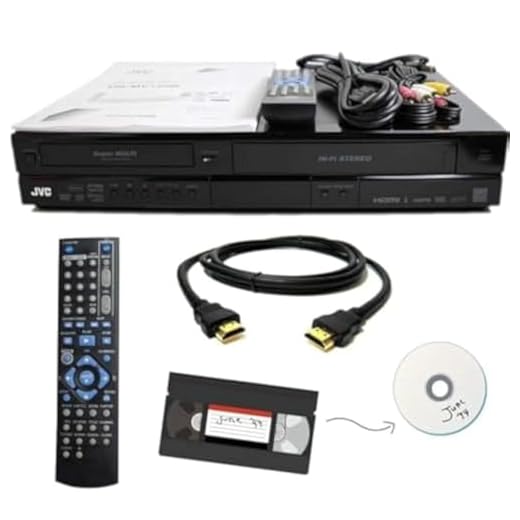 JVC VHS to DVD Recorder VCR Combo w/ Remote, HDMI