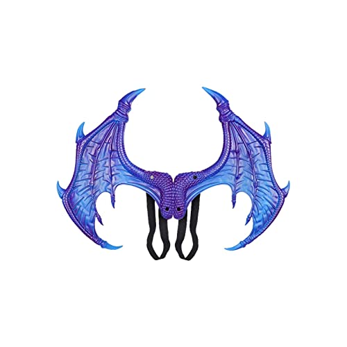 Vaveren Kids Dragon Costume Dress Up Wings Dinosaur Tail Mask Set For Children Boys Girls, Violet #TOP4