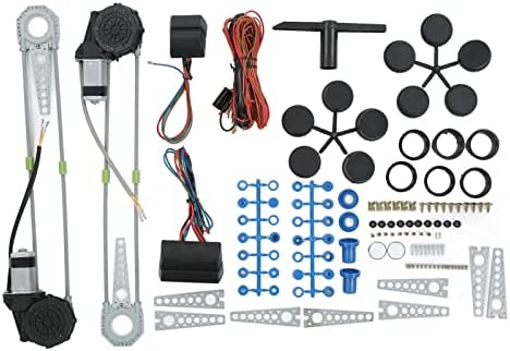 Acouto Electric Power Window Roll Up Conversion Kit for 2 Door Pickup Truck Van SUV Electric Power Window Lifter Switch Conversion Kit Automotive Replacement