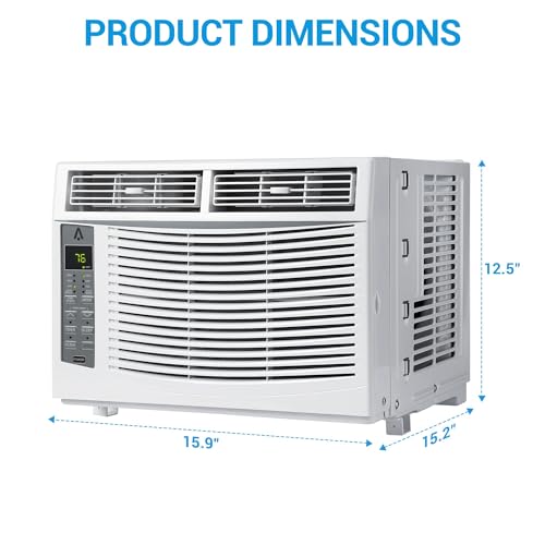 Image of Towallmark 6,000 Btu Window Air Conditioner, Cools Up to 250 Sq. Ft with Cooling, Dehumidifier, 3 Fan Speed, Window-Mounted Room Ac Window Unit with Remote, Easy Install Kit for Home
