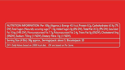 Image of McVities Digestive High Fibre Biscuits with Wholewheat and Zero Added Sugar, 150g (Pack of 12)