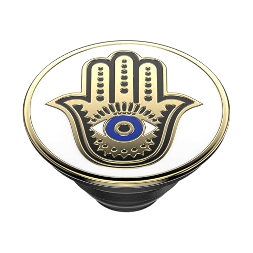 Image of PopSockets Adhesive Phone Grip, Holder, Phone Stand, Enamel - Hamsa Hand
