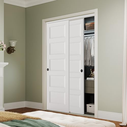 48x80 in 5-Panel Primed Bypass Door