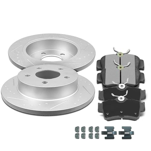 Image of SCITOO Rear 10.52 inch Brake Pads and Rotors Kits Brakes Kit:54017;D627