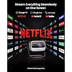 JMGO N1S Ultimate Triple Laser 4K Projector, 3300 ISO Lumens Projector, Google TV Netflix, Real-Time Auto Screen Fit, HDR10, 60''-300", Blu-ray 3D, Home Theater Projector with 20W Dolby Digital+ - Image 4