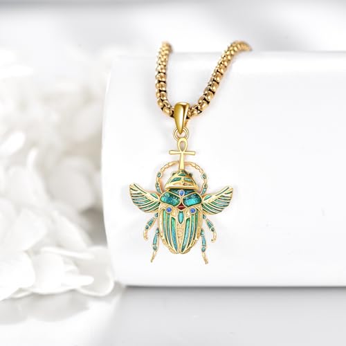Scarab Jewelry S925 Sterling Silver Scarab Beetle Egyptian Jewelry Gifts for Women Men2