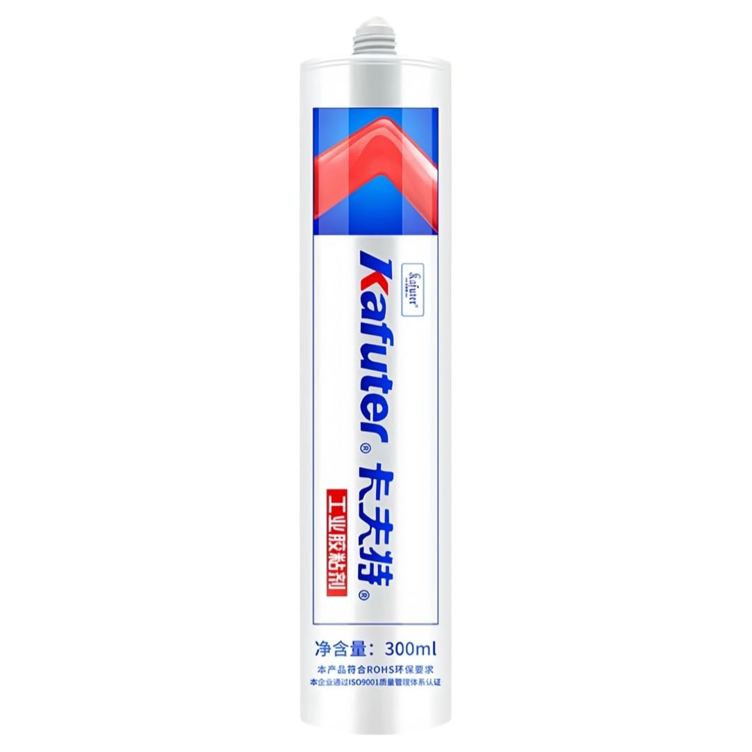 VIDOO Kafuter K-5904B Cemento Encapsulado Negro No Corrosivo Pegamento Silicona Sellado Alta Resistencia Calor para Plásticos Ingeniería ABS PC PA - 300ml