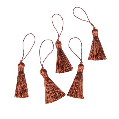 Image of 48Pcs Mini Bookmark Tassels Handmade Keychain Silky Tassel