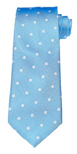 Izod Mens Flatbrush Floral Necktie Tie (Blue)