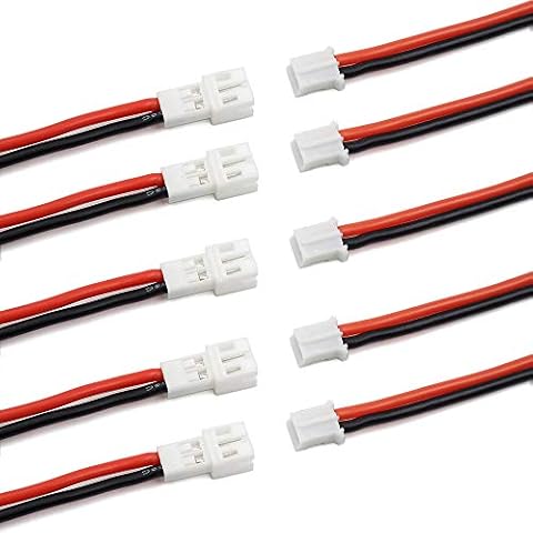 elechawk 10pcs Upgraded Tiny Whoop JST-PH 2.0 Male and Female Connector Cable for Battery JJRC H36 H67 Blade Inductrix E010 E013 Cover