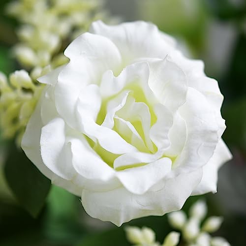 Fiveseasonstuff Real Touch White Lisianthus Floral Artificial Flowers Tall Long Stems 1.9Ft 3 Stems thumb #4