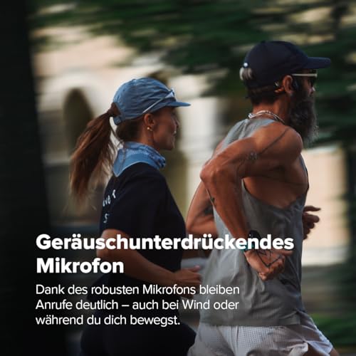 SUUNTO Wing 2 Knochenschall Kopfhörer, Open-Ear Sport Ohrhörer, IP66 Wasserdicht, Bis zu 36 Std Akkulaufzeit mit Powerbank, LED Leuchte für Sicherheit, Robustes Mikrofon für Deutliche Anrufe