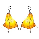 2 Stück Orient Stehlampe in reine marokkanische Handarbeit aus Marokko, das Gerüst ist handgeschmiedet, bezogen mit echtem Ziegen Leder, handbemalt und anschließend mit Henna Tattoo verziert | Schillerndes, warmes, beruhigendes, sanftes und romantisches Licht für eine entspannte und romantische Atmosphäre.