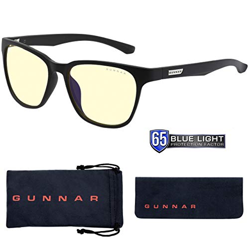 GUNNAR – Gaming and Laptop Glasses – Blocks 65% Blue Mild – Berkeley, Onyx, Amber Tint