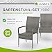 Juskys Polyrattan Gartenstühle Yoro 6er Set - mit Armlehnen & Rückenlehne 6 Stühle stapelbar - Rattan Stuhl Garten - Stapelstuhl Grau-meliert