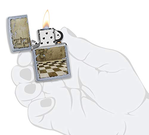 Zippo Classic Lighter-Chess Floor Feuerzeug, Messing, Individual Design, Original Pocketsize – Bild 5
