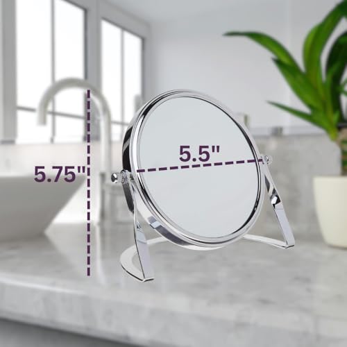 Espejo de maquillaje pequeño JERDON 5X, diámetro 14 cm miniatura 3