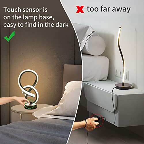 Vocevos-Bedside-Table-Lamp-Set-of-2-LED-Spiral-Modern-Table-Lamp-Nightstand-for-Bedroom-3-Way-Dimmable-7-Colors-10-Modes-RGB-Lamp-Ambient-Lighting-Gifts