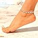 Produktbild Jovano Boho Beach Sommer Fußkettchen mit Glück 8 Wörter Foot Jewelry für Frauen und Mädchen