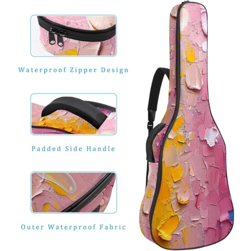Housse guitare acoustique 40 pouces imperméable étui rigide éponge