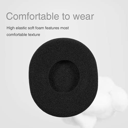 Image of Crysendo Replacement Ear Pads for Logitech H 800 Earpads, 2 Pair, Black | 2 pairs Protein Leather replacement headphone cushions for worn earpads; soft foam padding; easy-fit replacement design