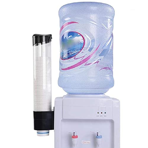 FRENYEAR-Wall-Mounted-Plastic-Drinking-Water-Cup-Glass-Dispenser-Holder-Rack-and-Storage-Black