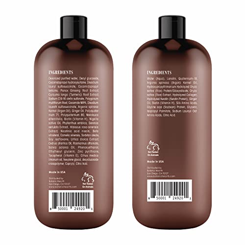 Botanic Hearth Biotin Shampoo And Conditioner Set - With Ginger Oil & Keratin For Hair Loss And Thinning Hair - Fights Hair Loss, Sulfate Free, For Men And Women, 16 Fl Oz Each #TOP4