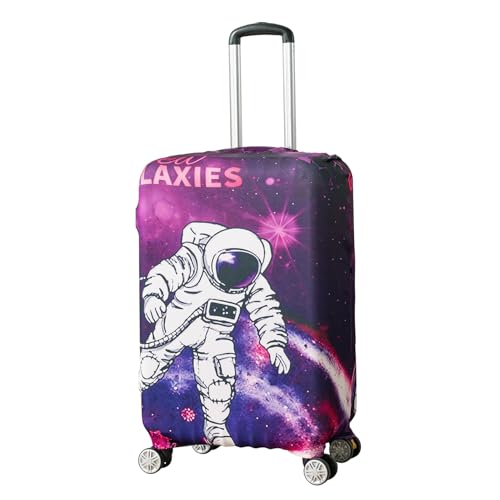 Image of HOKIPO Suitcase Covers for Trolley Suitcase, 220gsm Durable and Washable, Large (26-27inch) - Galaxy Explorer (AR-6345-D11)