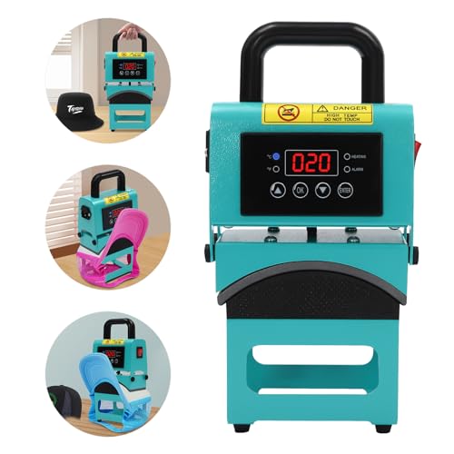 Máquina mini termofijadora para gorras 350W azul miniatura 6