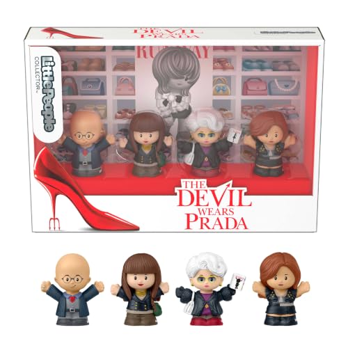 Set de 4 figuras El Diablo Viste de Prada Little People Collector JKR84 con caja expositora