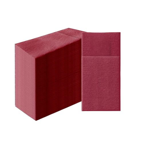 PAW - Airlaid Pocket Serviettes (39 x 40 cm) I 50 pièces I Unicolore I Semblable à du tissu I Élégante décoration de table I HoReCa I Occasions comme...