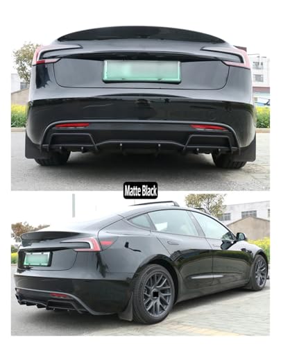 Diffuseur pare-chocs arrière Tesla Model 3 Highland carbon look - 4
