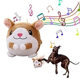 Generic 2024 New Update Cute Active Moving Pet Plush Toy, Interactive Dog Toys Squeaky Rolling Moving Talking Ball Toy, Washable Cartoon Pig Plushies, Bouncing Music Toy for Dogs Cats (Hamster)