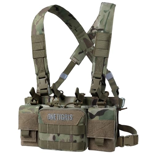 OneTigris Vulture Chest Rig MOLLE Chest Rigs Tactical Chest Rig Dangler Pouch Utility Admin Pouch IFAK Medical Organizer