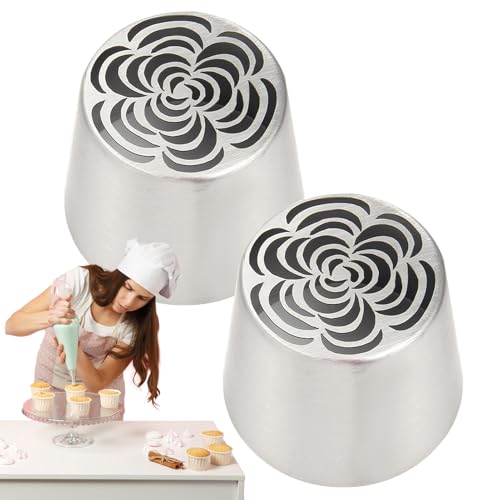 Consejos para decoración de tartas, puntas de línea juntas, 2 boquillas de flecha de hielo, tuberías rusas, consejos de decoración de pasteles, apto para lavavajillas, suministros de cocina para
