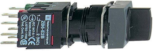 Schneider elec pic - mss 45 05 - Selector diámetro 16 maneta negro 1na/contacto cerrado 2 fija/o cuadrado