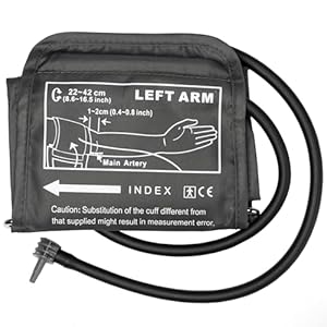 HealthSmart Universal Fit Blood Pressure Replacement Cuff for HealthSmart Blood Pressure Monitors with Easy-to-Read Labeling