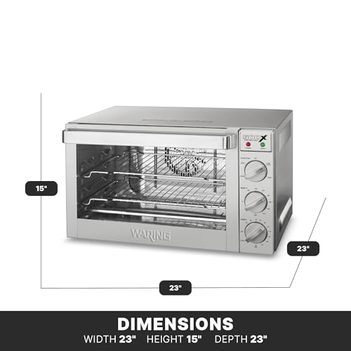 Image of Waring Convection Oven with Half-Size Pan Capacity | Half-Size Pan Capacity, 4 Cooking Functions, for Commercial Kitchens & Restaurants, NSF Certified