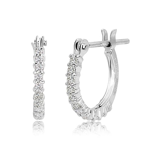 [ララクリスティー] LARA Christie ダイヤモンド フープ ピアス 12石 両耳計24石0.1ctUP PT900 プラチナ PLATINUM プラチナム コレクション le71-0004-pt