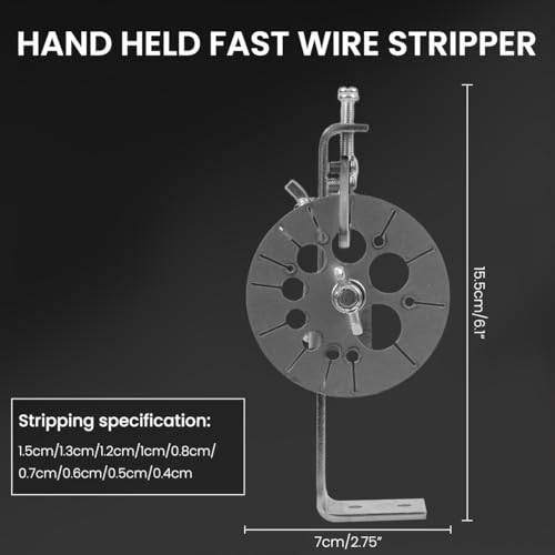 Image of Serplex Manual Handheld Wire Stripper with Multi-Cable Slots,Includes 10Pcs Stainless Steel Blades,Wire Stripper Tool Porable Handheld Multi Cable Cable